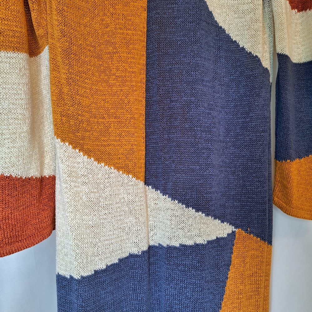 Chico's Multicolor Patchwork Long Cardigan Size 1… - image 7